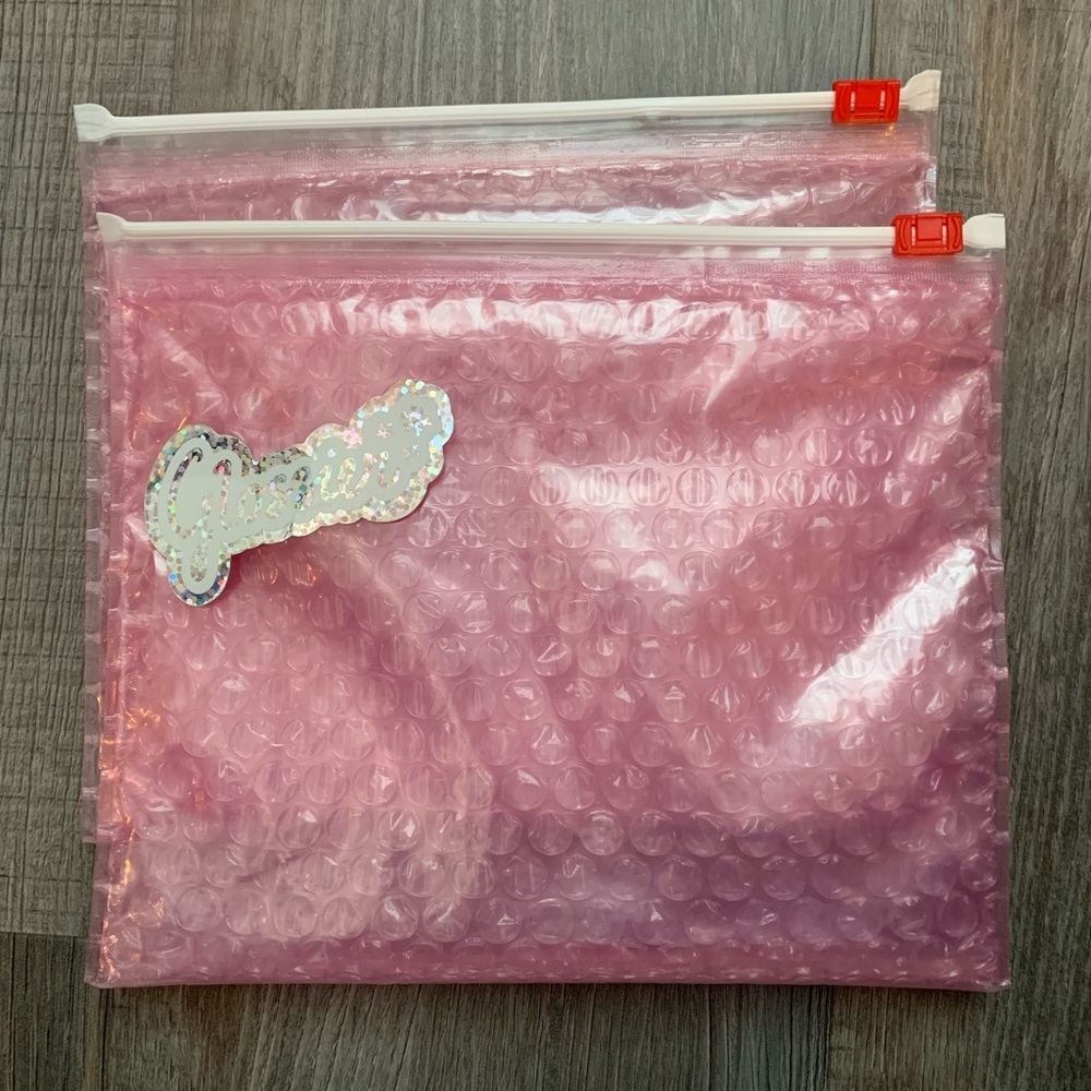 GLOSSIER Pink Pouch + Sticker